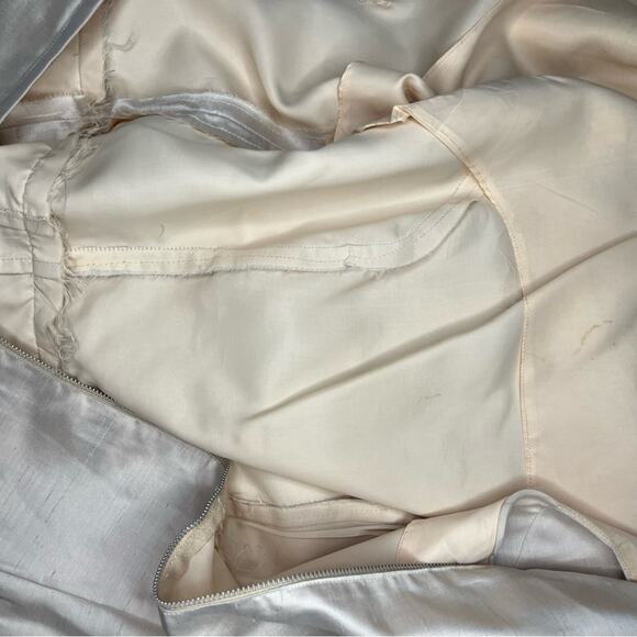 Vintage Cream Off White Boat neck sleeveless Sheath Dress size medium - Picture 10 of 12